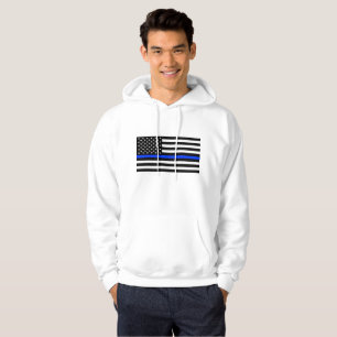 Moletom Sinalizador da Polícia de Linha Azul-Fino