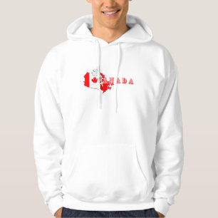 Moletom Sinalizador de mapa de script canadense simples mo