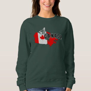 Moletom Sinalizador de mapa de script canadense simples mo