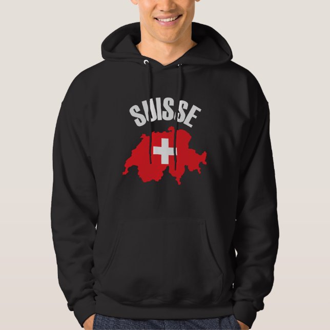 Moletom Sinalizador de Mapa de Suiça do Suisse (Frente)
