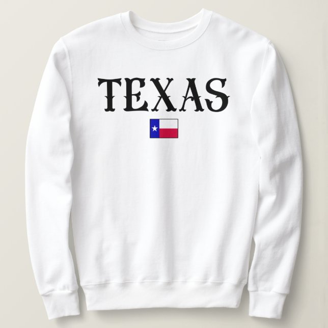 Moletom Sinalizador de Mapa Estatal do Texas EUA (Frente do Design)