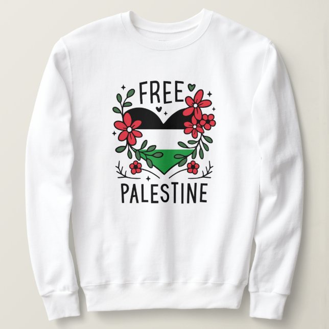 Moletom Sinalizador de palestina livre (Frente do Design)