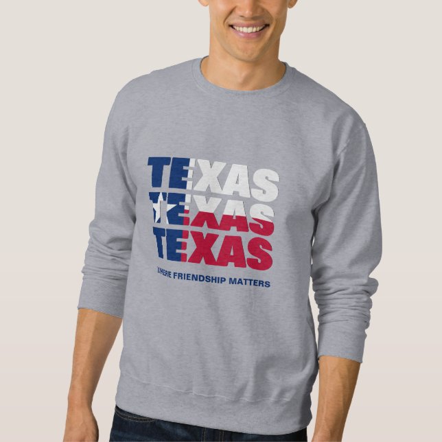 Moletom SINALIZADOR DE TEXAS Personalizado Patriótico (Frente)
