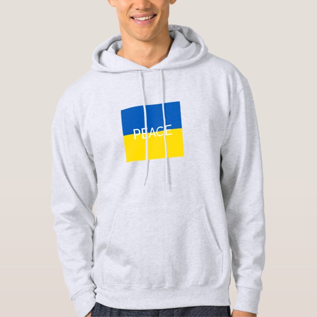 Moletom Sinalizador de texto personalizado amarelo azul-az (Frente)