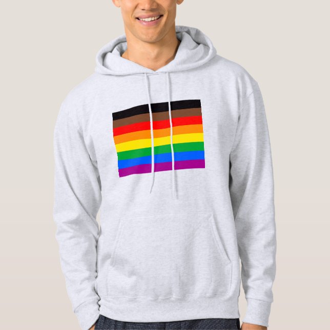 Moletom Sinalizador do Orgulho LGBTQ (8 faixas) (Frente)