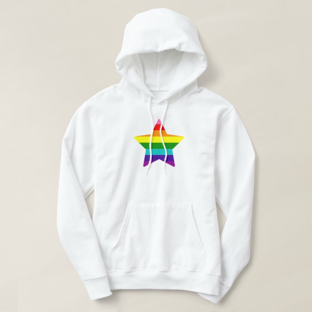 Moletom Sinalizador do Orgulho LGBTQ - Estrela de Natal Ar (Frente do Design)