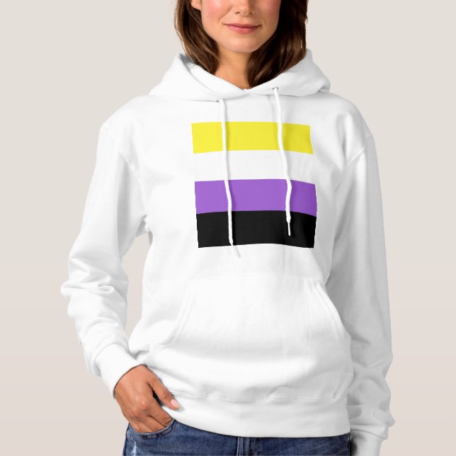 Moletom Sinalizador do Orgulho Não Binário (Frente)