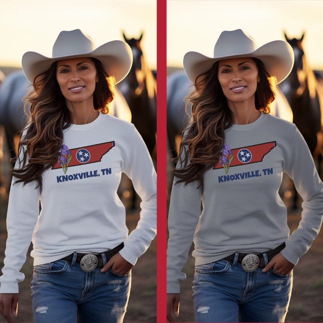 Moletom Sinalizador do Tennessee e texto personalizado da  (Criador carregado)