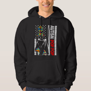 Moletom Sinalizador Retro-Americano Autismo Pop de Pop de