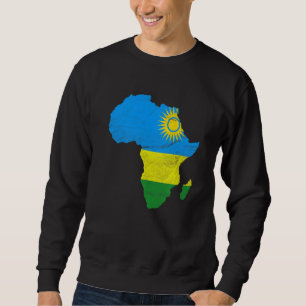 Moletom Sinalizador Ruanda África Silhuette Continente Pre