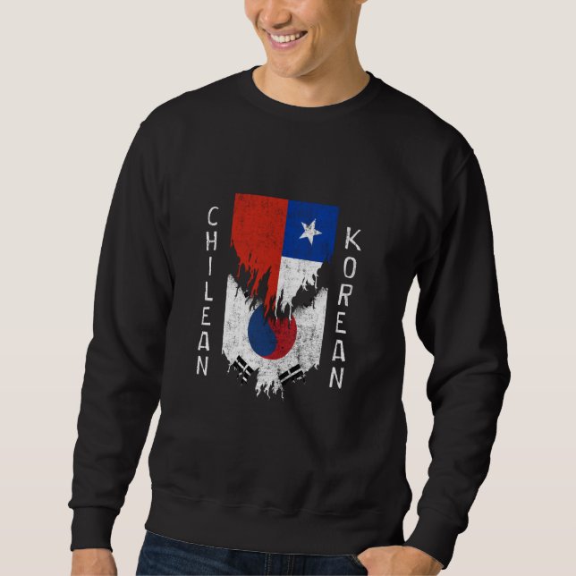 Moletom Sinalizadores chilenos coreanos amontoados no Chil (Frente)