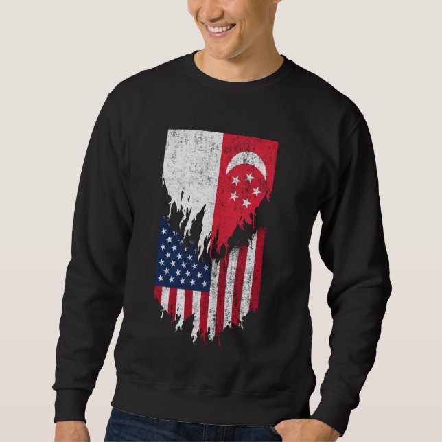 Moletom Sinalizadores Cingapurianos Americanos Bateram em  (Frente)
