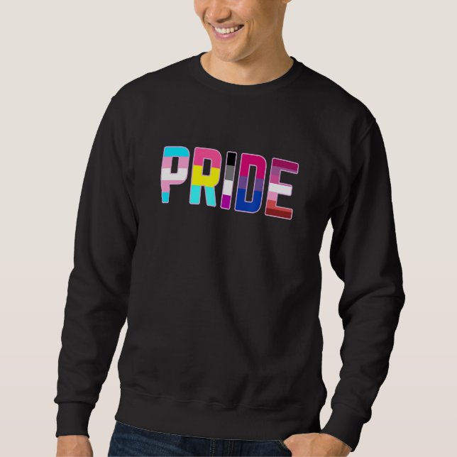 Moletom Sinalizadores LGBT do Orgulho para Lésbicas Pan Tr (Frente)