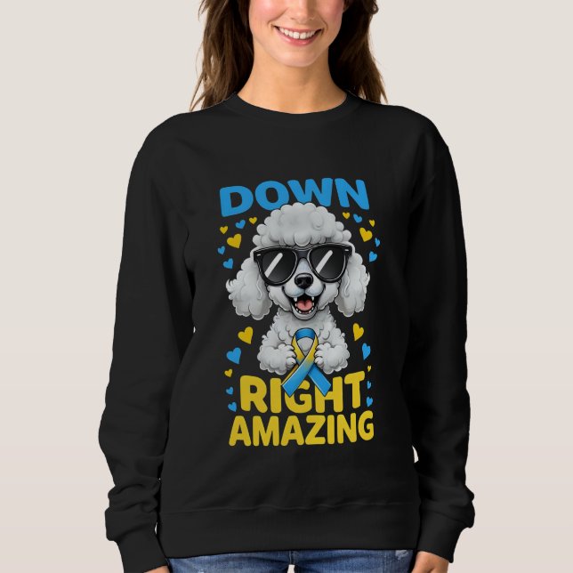 Moletom Síndrome de Poodle Puppy Dog Down para Baixo (Frente)