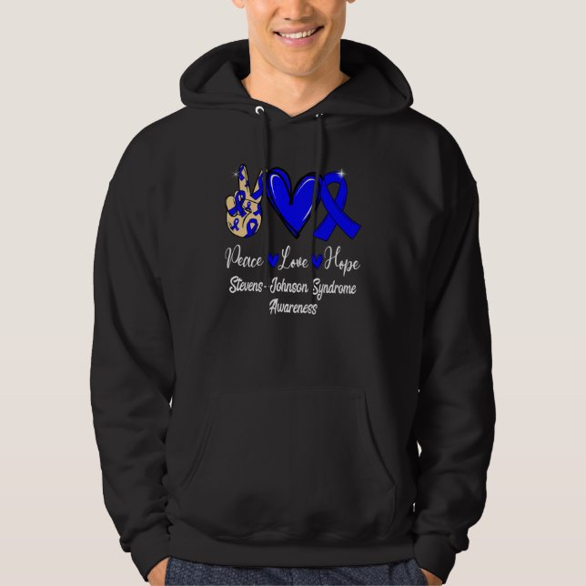Moletom Síndrome de Stevens Johnson SJS Peace Love Hope Bl (Frente)
