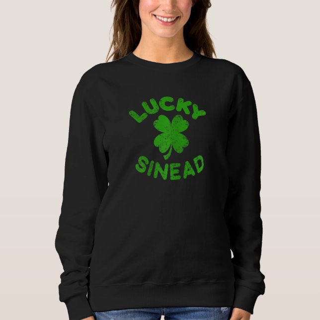 Moletom Sinead Irish Family Rua Patrick S Day Lucky Sine (Frente)