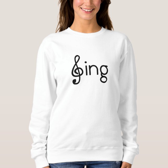 Moletom Sing Limpar Notas de Sing de Imagem do Word (Frente)