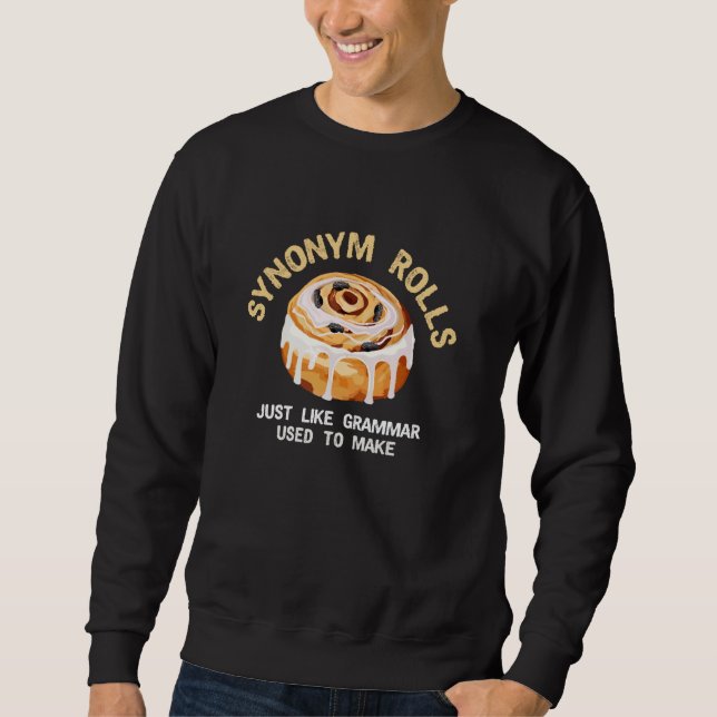 Moletom Sinônimo Rolls Igual A Grammar Engraçada Teac Ingl (Frente)