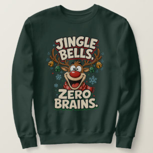 Moletom Sinos de Natal, Zero Miolos, Renas Engraçadas de N