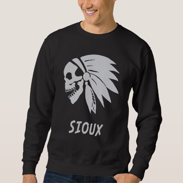 Moletom Sioux Native American Indian Born Freedom Evil Sku (Frente)