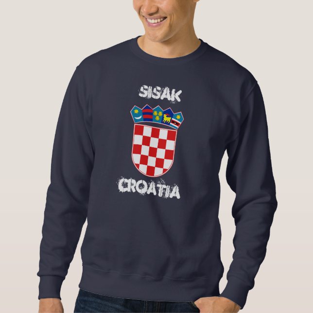 Moletom Sisak, Croácia com casaco de armas (Frente)
