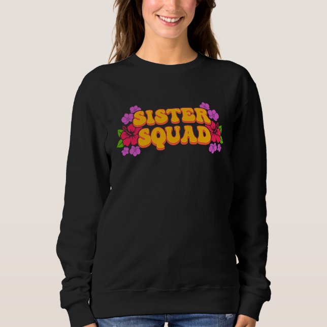 Moletom Sister Squad Girls Cousins Cute Vacation Cruise Ro (Frente)
