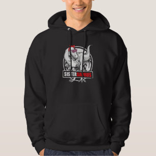 Moletom Sistersaurus T Rex Dinosaur Raparigas Irmã Jovem M