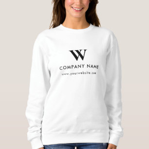 Moletom Site de Monograma de Texto Personalizado Branco