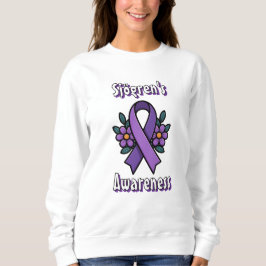 Moletom Sjögren's Awareness | Purple Ribbon with flowers