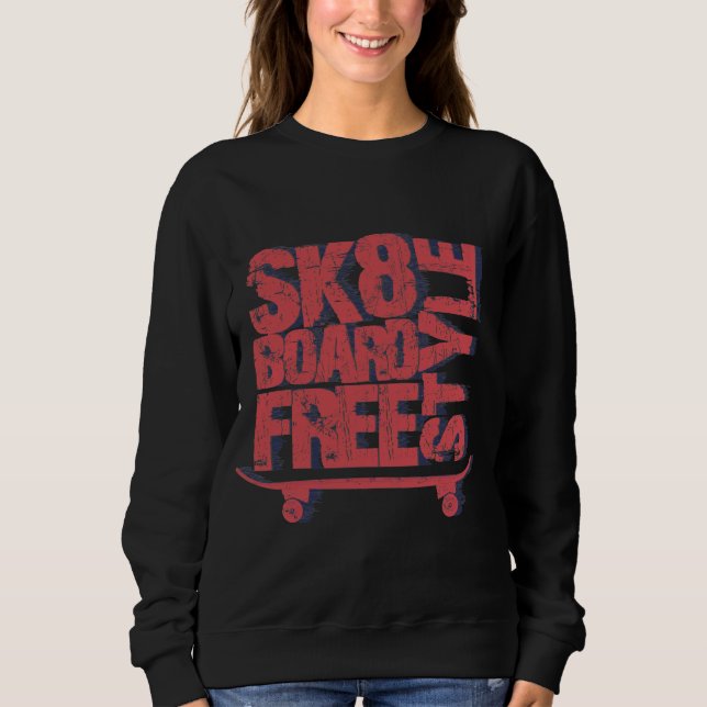 Moletom Sk8 Board Life Graphic | Skateboarding Art (Frente)