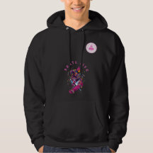 Skate Life Pink Happy Hoodie