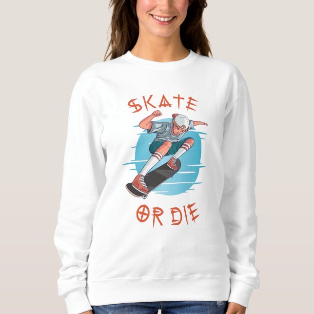 Moletom Skate ou morrer Skateboarder Boy (Frente)