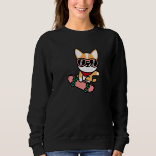 Moletom Skate Welsh Corgi Puppy Skateboard Dog Ska
