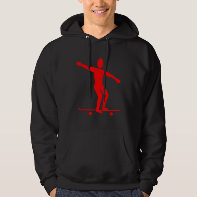 Moletom Skateboard - Vermelho (Frente)