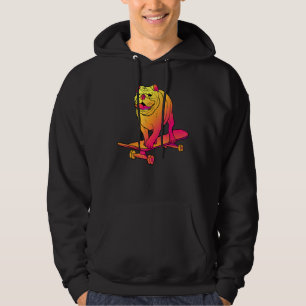 Moletom Skateboarder Skateboard Bulldog Francês Retro Skat