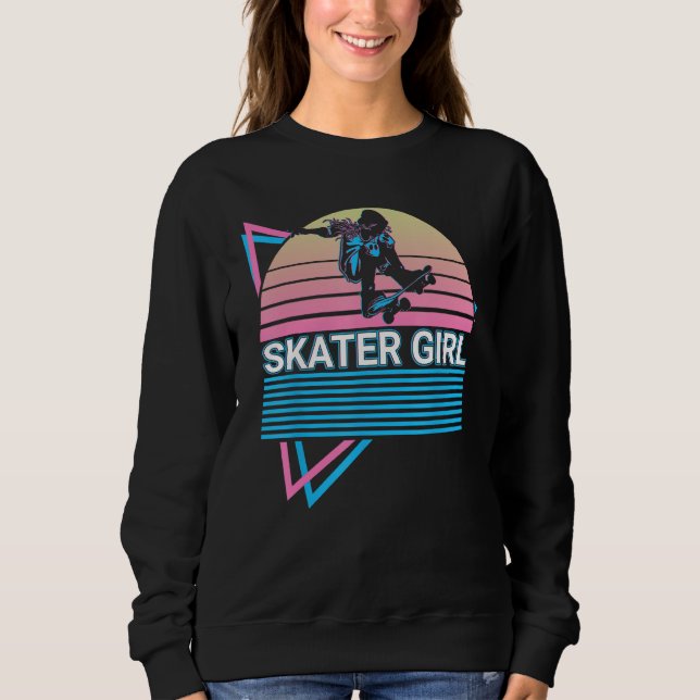 Moletom Skateboarding Skating Skater Retro Skater Girl (Frente)