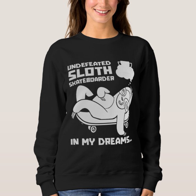 Moletom Skater Skateboarding Skateboarder Skateboard Sloth (Frente)