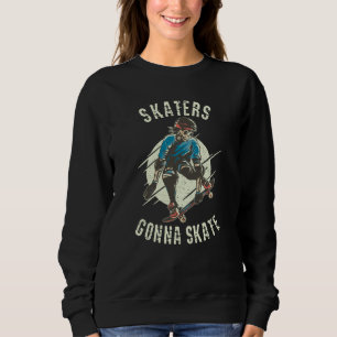 Moletom Skater vai Skate Skeleton Skateboarder