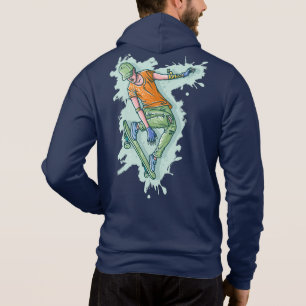 Moletom Skater Voador Colorido, Ilustração Engraçada