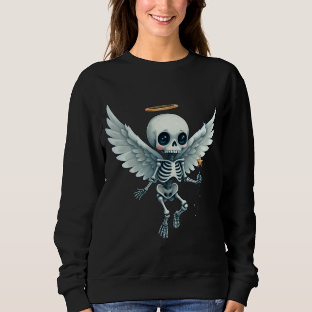 Moletom Skeleton Angel – The Sweet Side of the Afterlife.  (Frente)