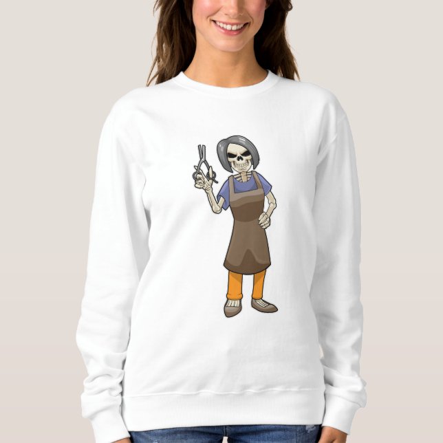 Moletom Skeleton as Hairdresser with Scissors (Frente)