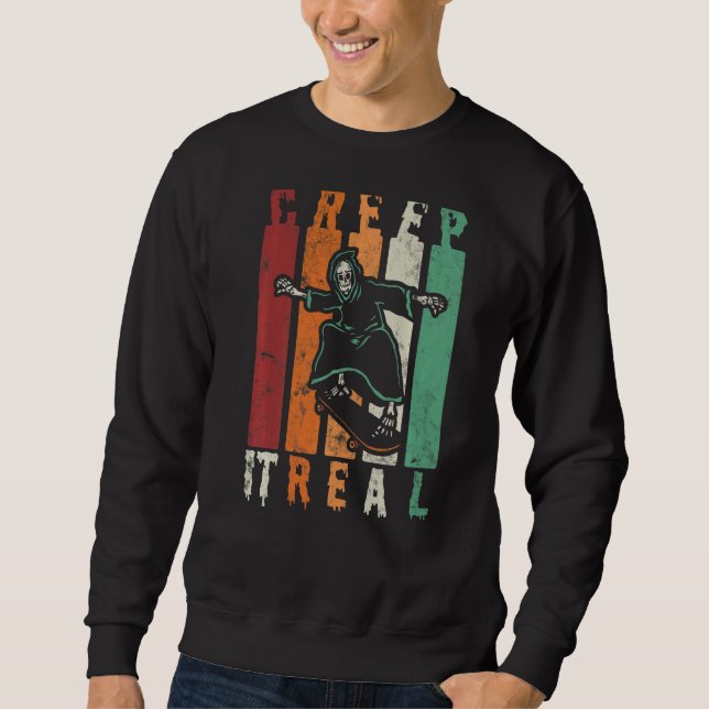 Moletom Skeleton de Halloween assustador (Frente)