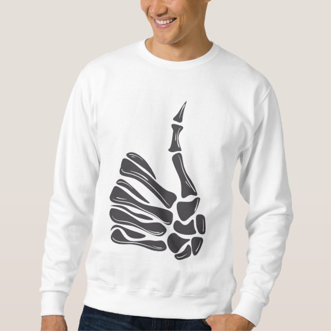 Moletom Skeleton Hand Thumbs Up Sweatshirt (Frente)