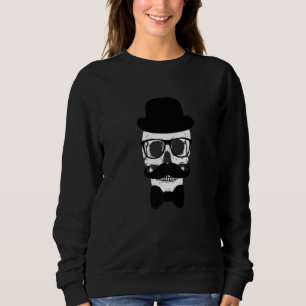 Moletom Skeleton Head Skull Com Óculos De Chapéu Falsos Co