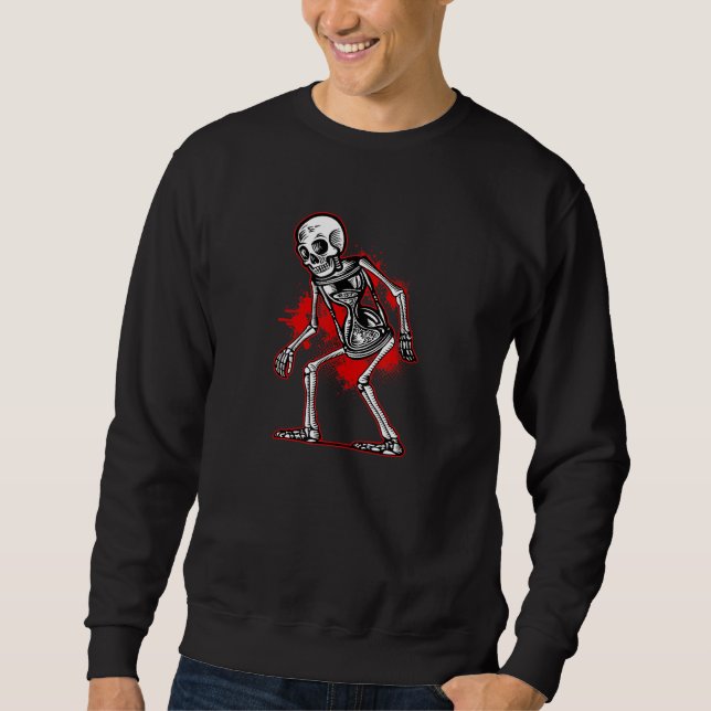 Moletom Skeleton Hourglass Estética Streetwear (Frente)