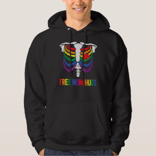 Moletom Skeleton Lgbt Flag Free Mãe Hugs Lgbt Gay Trans Mo