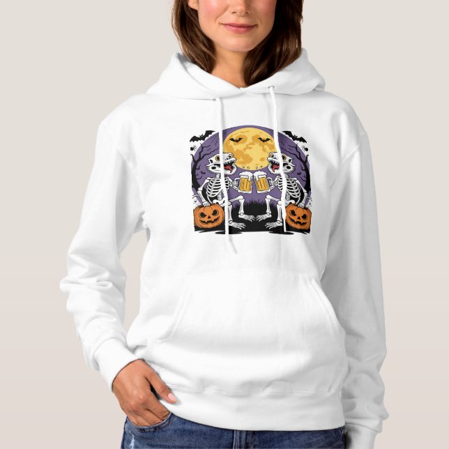 Moletom Skeleton Lizards Halloween Beer Cheers (Frente)