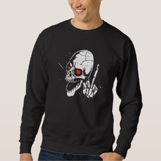 Moletom Skeleton Middle Finger Heart Valentines Day Skull 