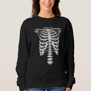 Moletom Skeleton Rib Cage Halloween Figurume Novelty