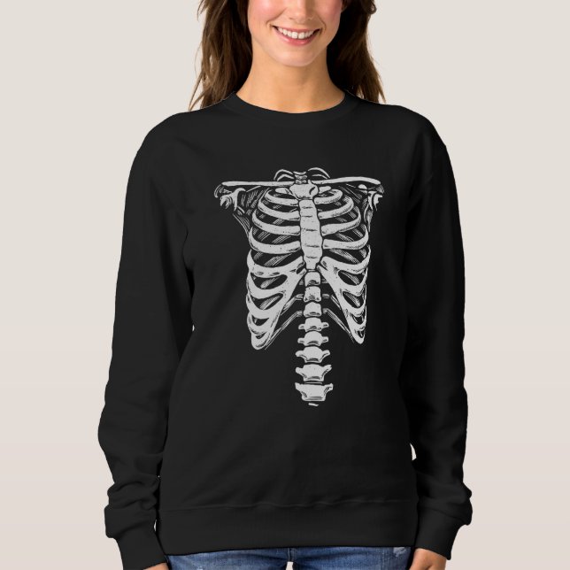 Moletom Skeleton Rib Cage Halloween Figurume Novelty (Frente)